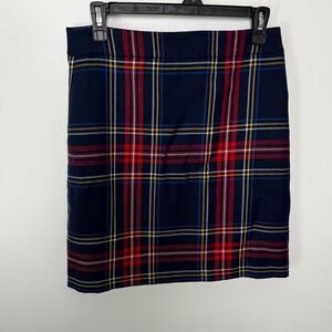Talbots Petite Tartan Plaid Wool Blend Mini Skirt 4 Petite